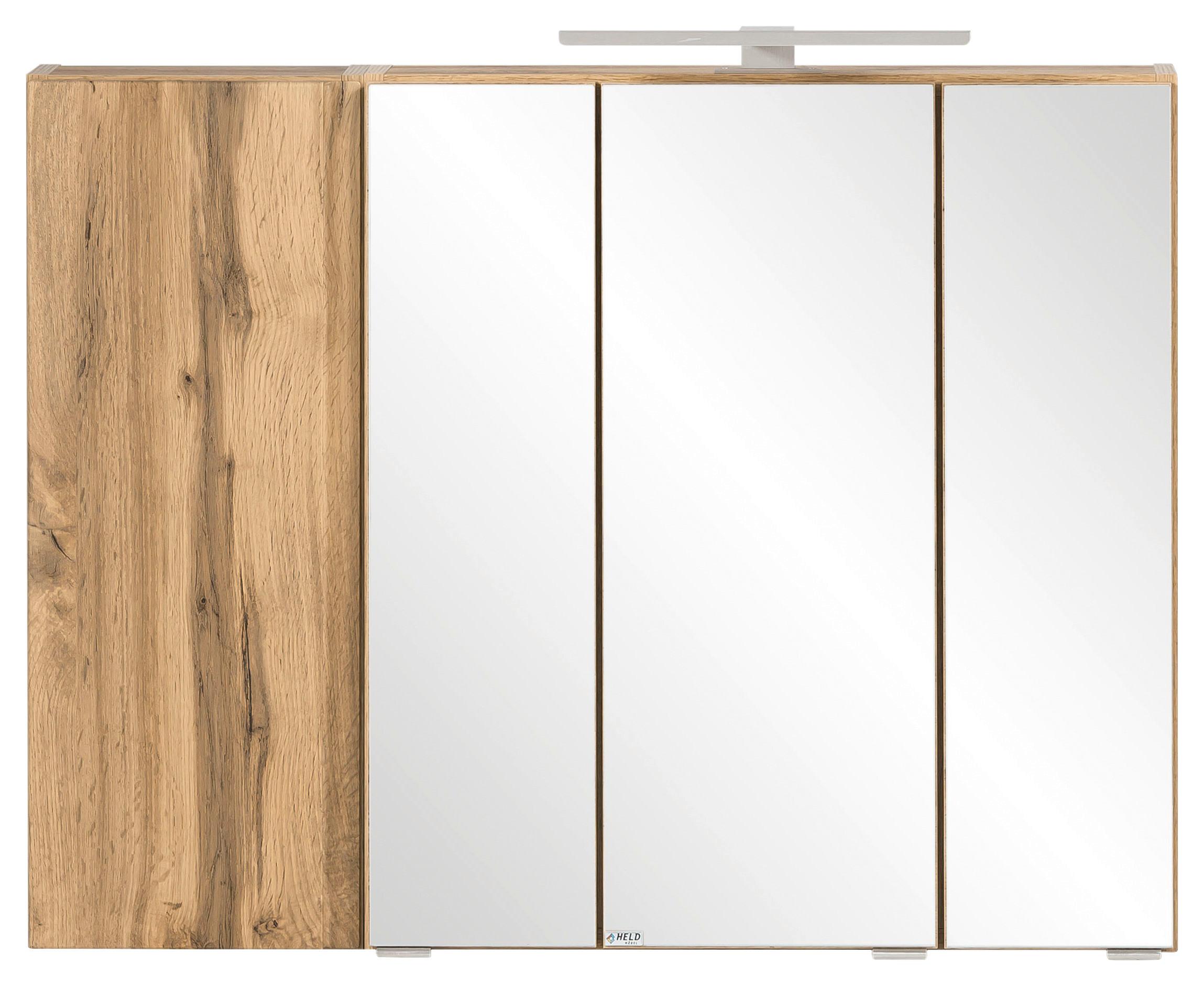 Spiegelschrank Varese ca. 85x64 cm Wotan Eiche Dekor - MODERN, Glas/Holzwerkstoff (85/64/20cm) - Held