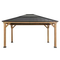 Pavillon Gazebo Anthrazit - Anthrazit, Basics, Kunststoff/Metall (452/393/287cm)