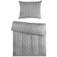 Bettwäsche Marble in Grau ca. 140x200cm - Grau, KONVENTIONELL, Textil (140/200cm) - Modern Living