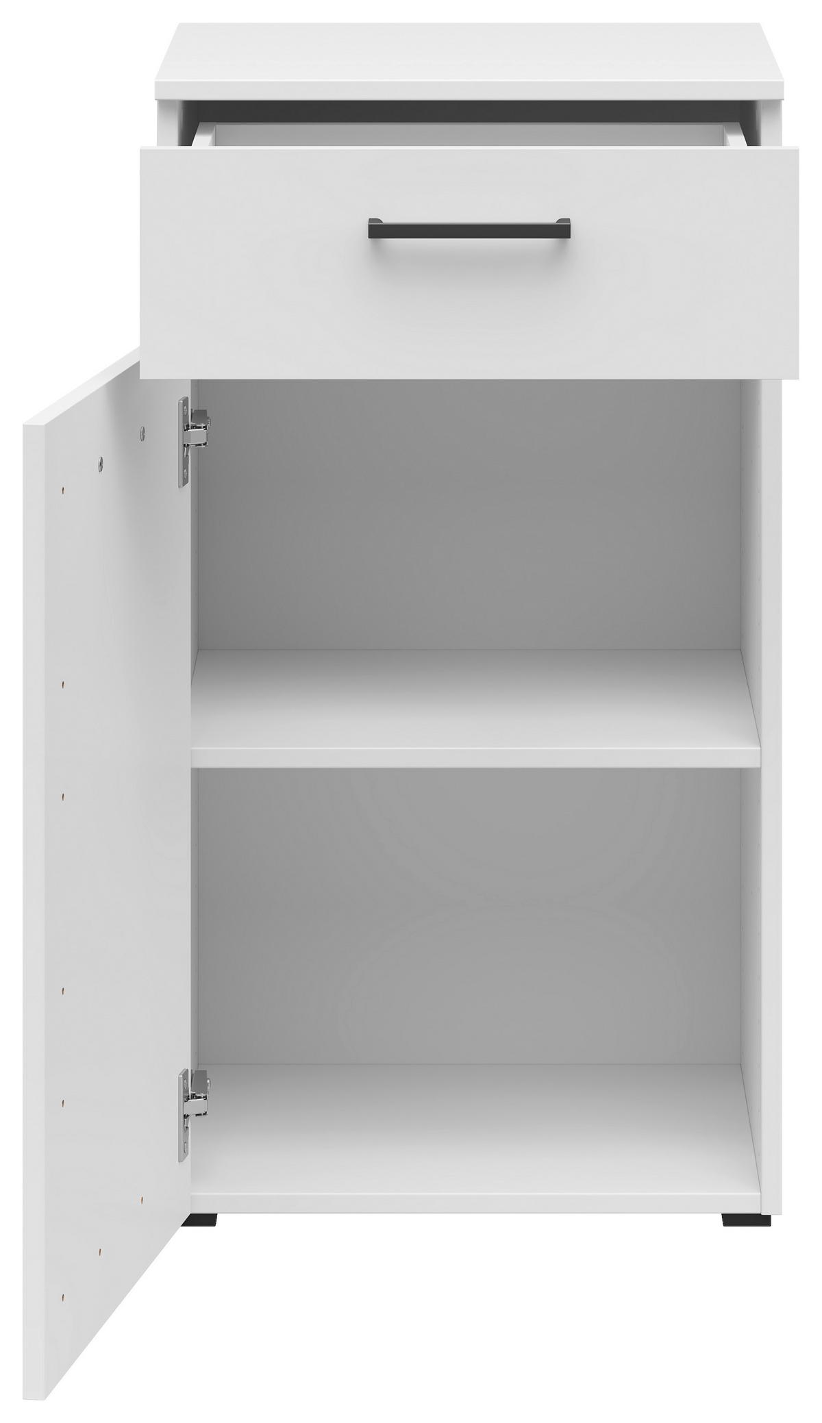 Kommode Multistauraum Weiss - Weiss/Anthrazit, Modern, Holzwerkstoff/Kunststoff (45/83/40cm) - Premium Living