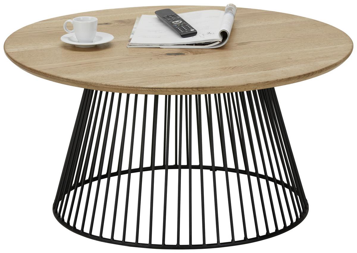 Stolić Juri - prirodne boje/crna, Lifestyle, drvo/metal (80/80/40cm) - Premium Living