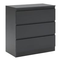 Komoda Mara - boje srebrnog hrasta/crna, Konvencionalno, drvni materijal/plastika (77/80/42cm) - Modern Living