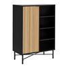 BYRÅ MADRID -EXKLUSIV- - svart/naturfärgad, Modern, metall/trämaterial (80/114/40cm) - Mömax
