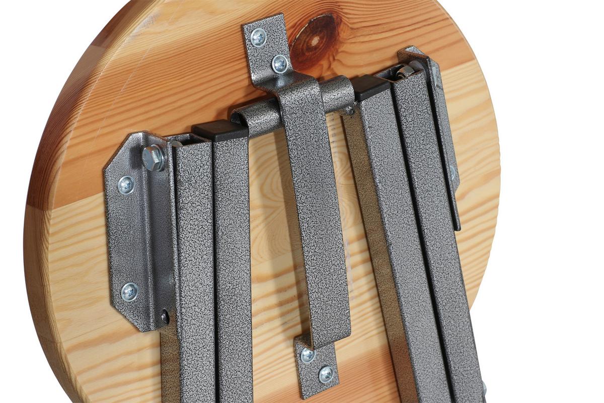 Barhocker Holz/Anthrazit - Anthrazit/Beige, Basics, Holz/Metall (35/82/35cm) - Gardenson