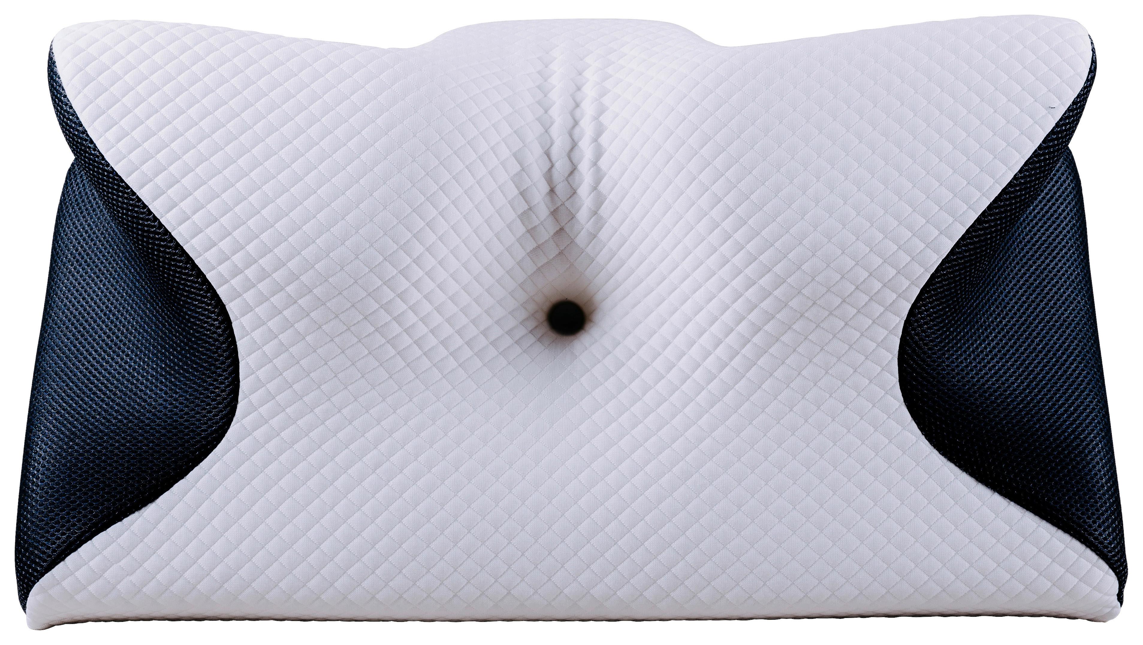 Ergonomikus Nyakpárna 61/34/12 - fekete/fehér, Basics, műanyag/textil (61/34/12cm)