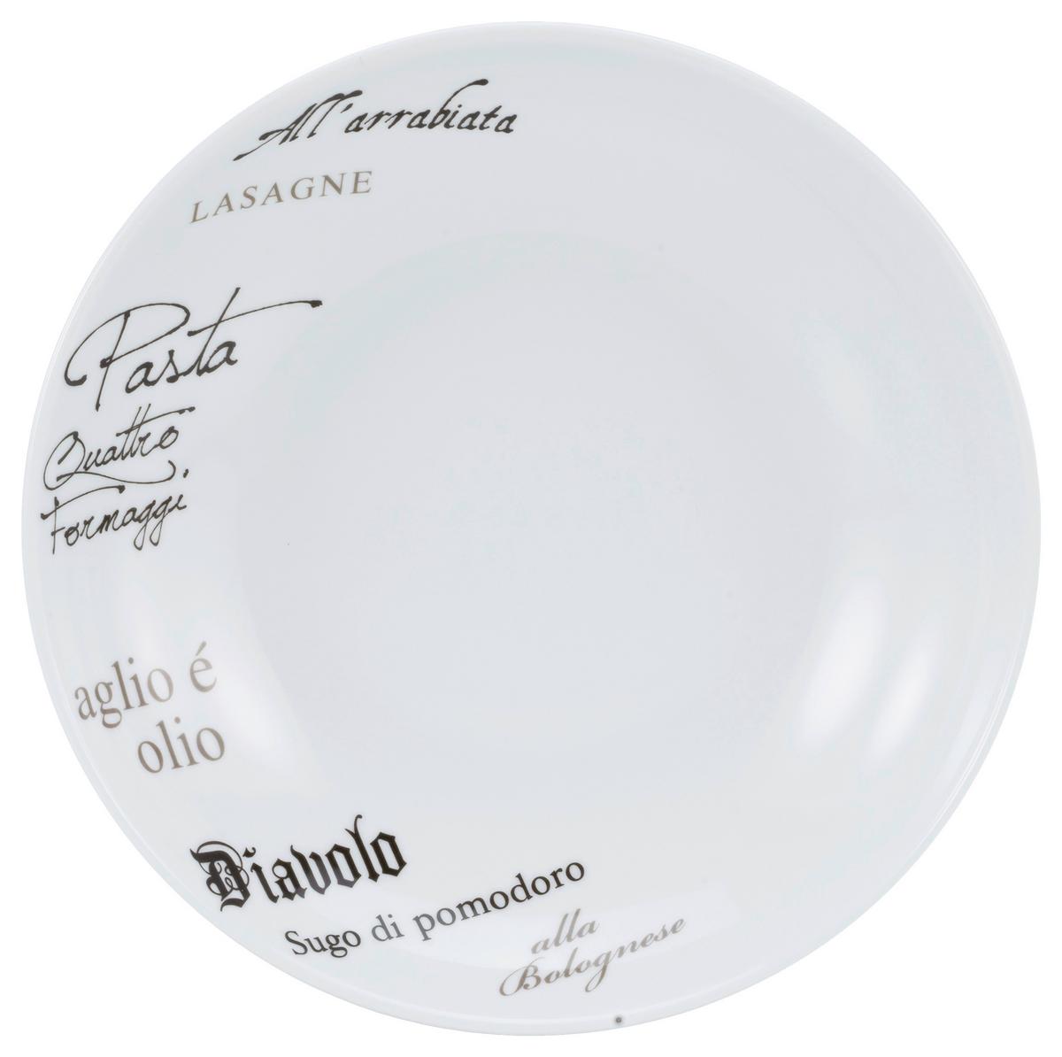 Set Krožnikov Za Testenine Europa Gustoso, 4-Delni - bela, Design, keramika (27cm) - Creatable