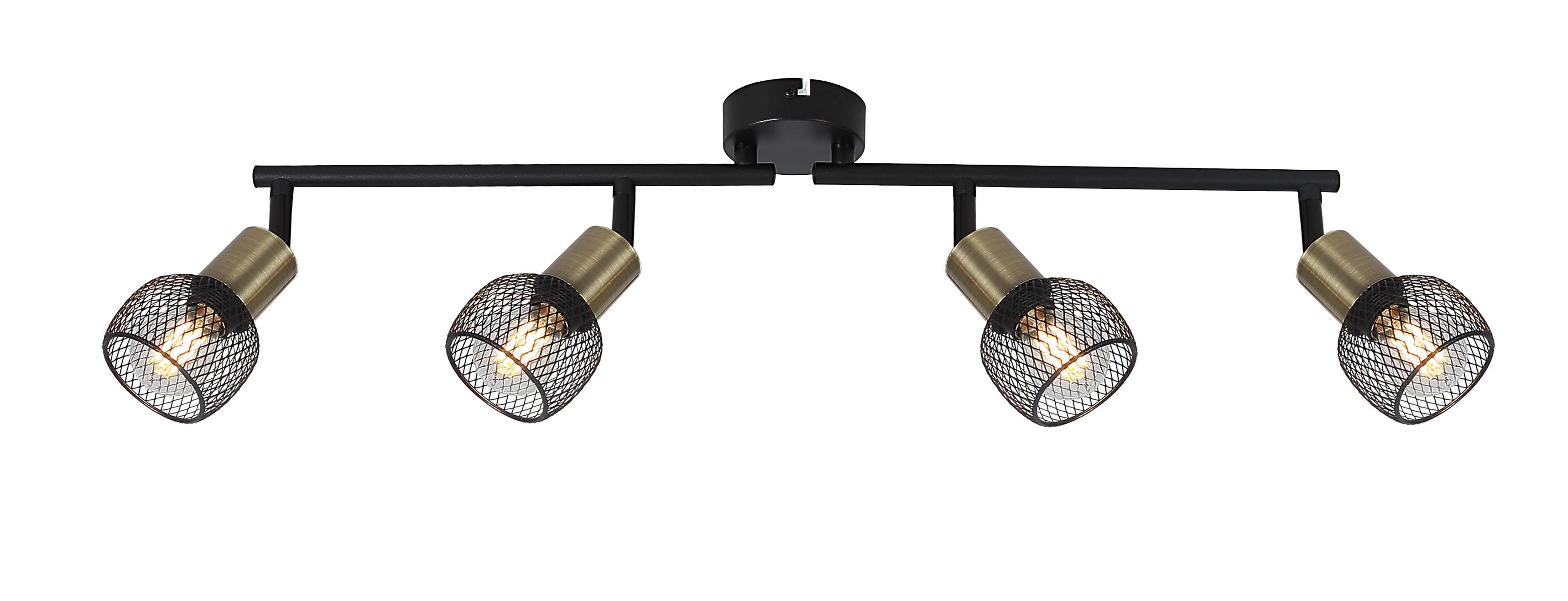 Strahler Fiastra max. 40 Watt - Schwarz, Basics, Metall (60/8/15cm) - Globo