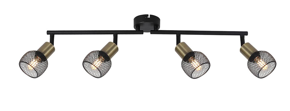 Strahler Fiastra max. 40 Watt - Schwarz, Basics, Metall (60/8/15cm) - Globo
