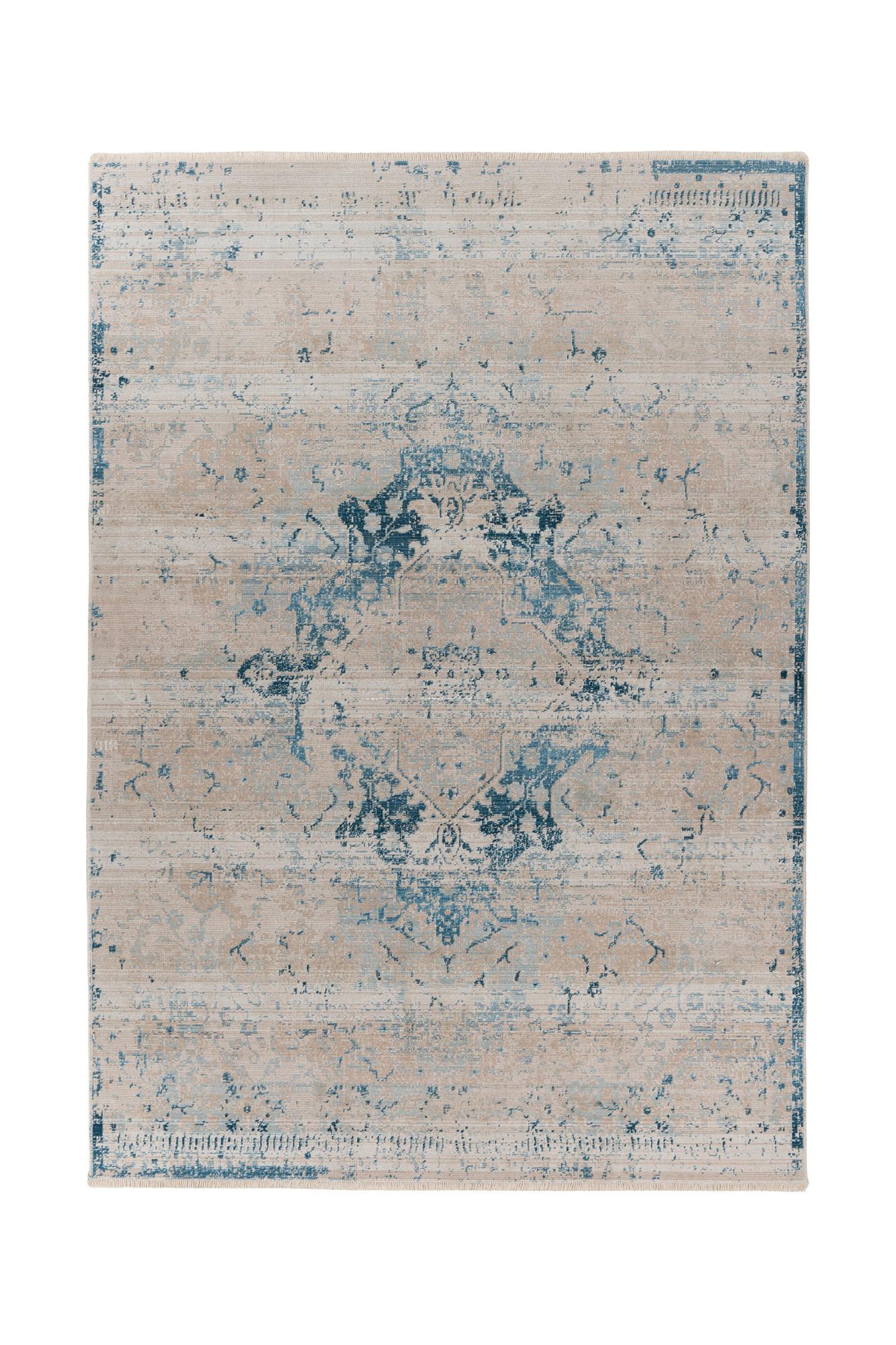 Vintage-teppich Milan 225 Blau 120x170 - Blau, Basics, Textil (120/170cm) - Kayoom