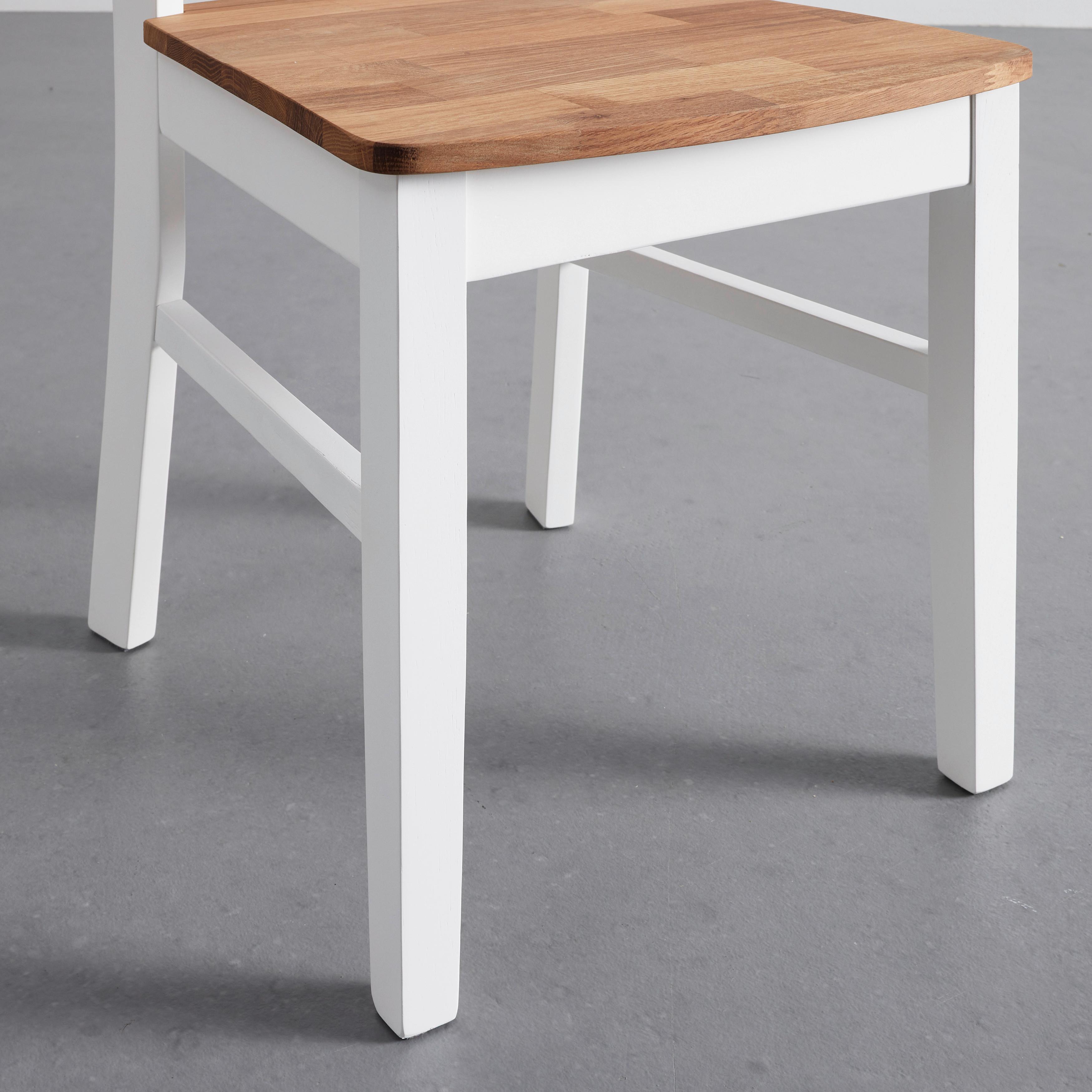 STOLSET ANTALIA - vit/naturfärgad, Modern, trä (44/98/59cm) - Bessagi Home