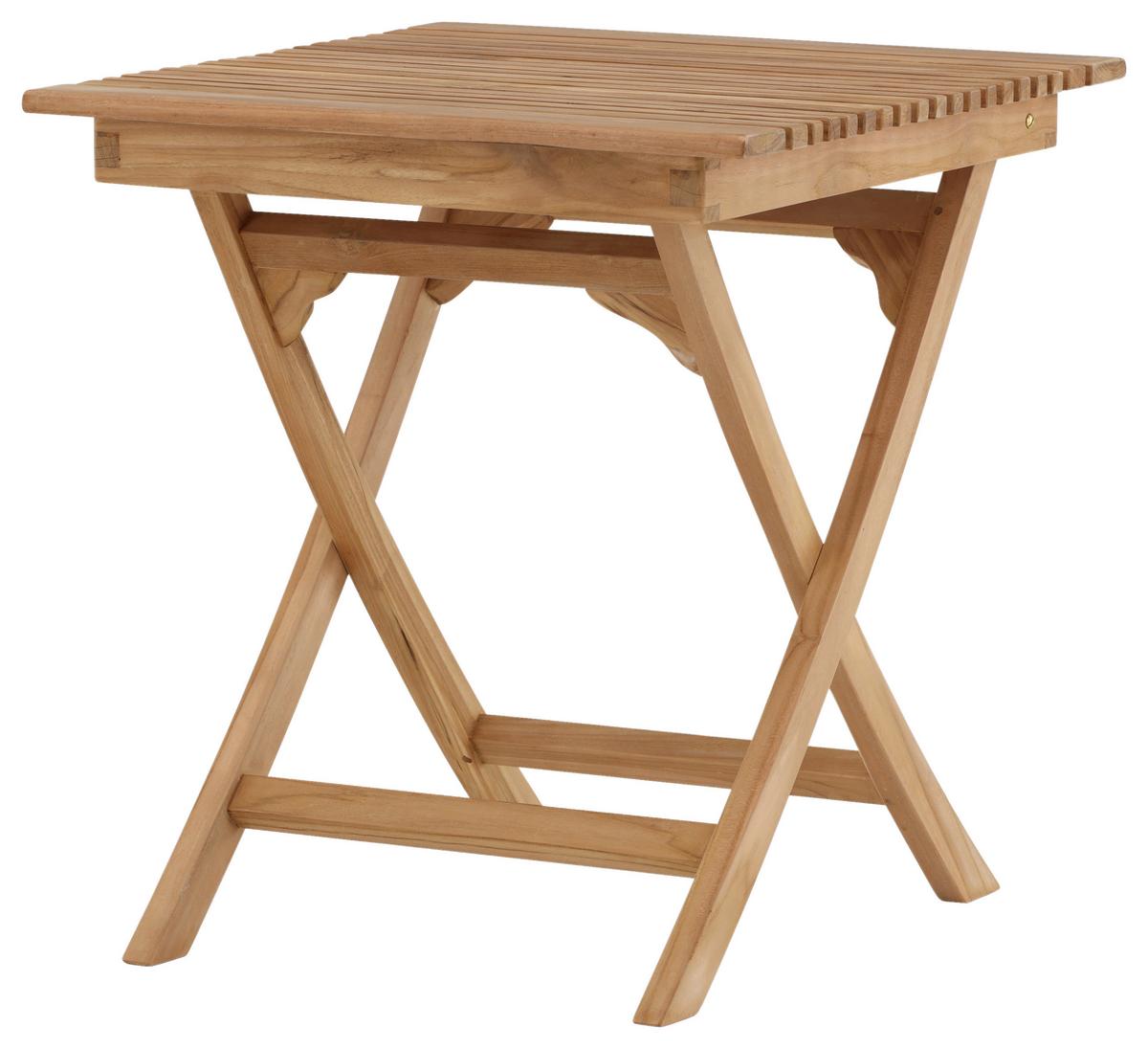 Gartenklapptisch Ghana ca. 70x70x75 cm Teakholz - Teakfarben, KONVENTIONELL, Holz (70/70/75cm) - Gardenson