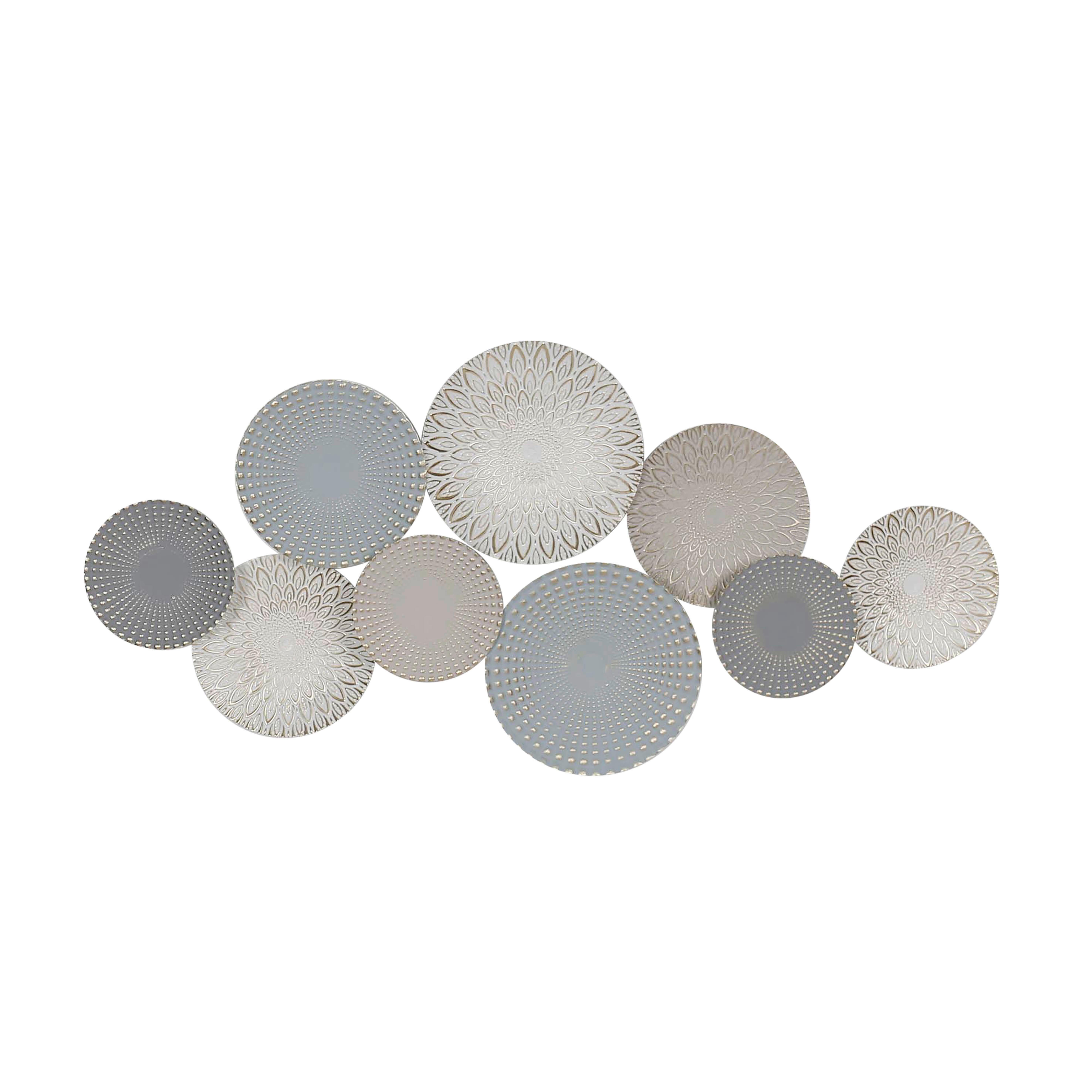 Decorațiune de perete Abeba - albastru/alb, Modern, metal (118/3,5/56cm) - Mömax