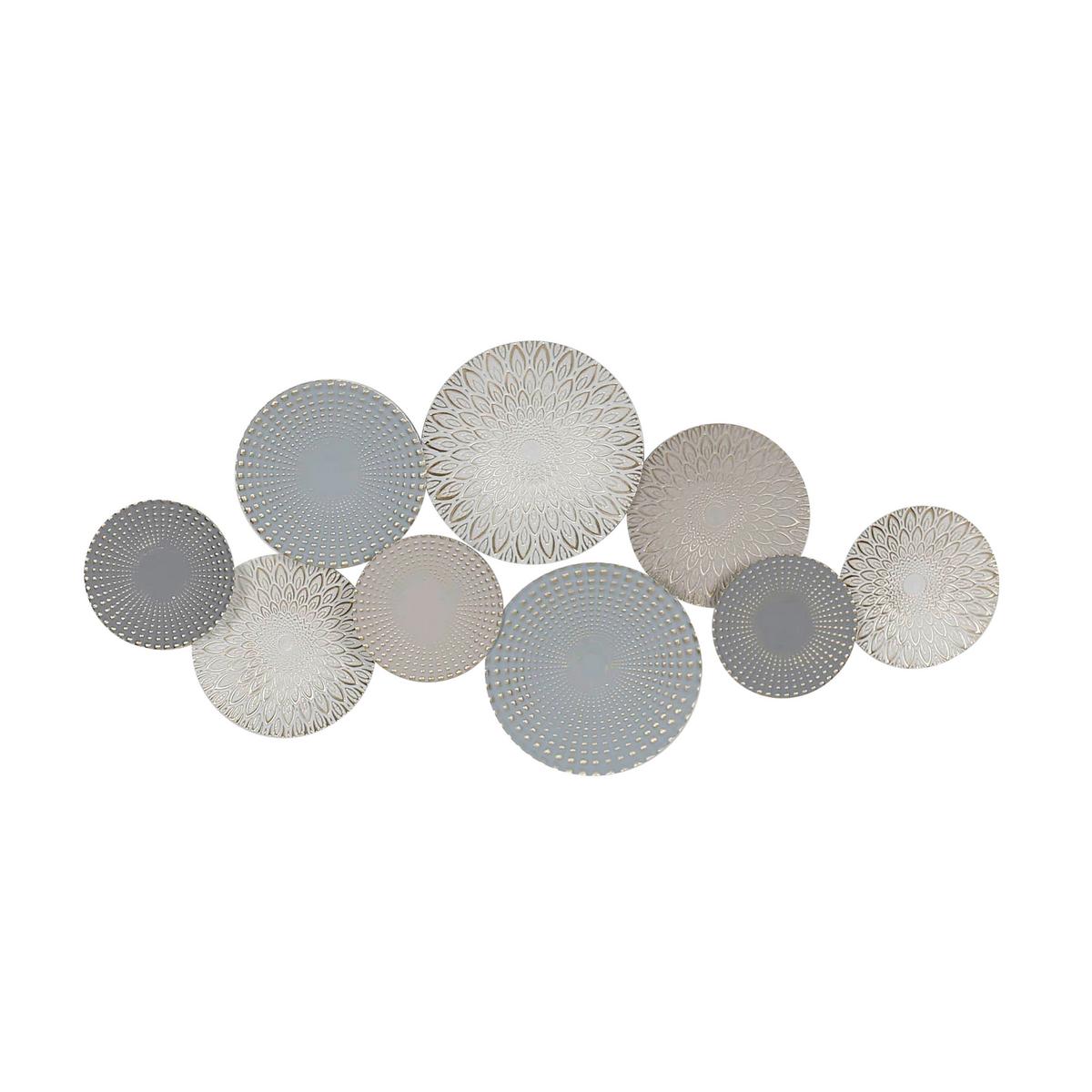 Decorațiune de perete Abeba - albastru/alb, Modern, metal (118/3,5/56cm) - Mömax