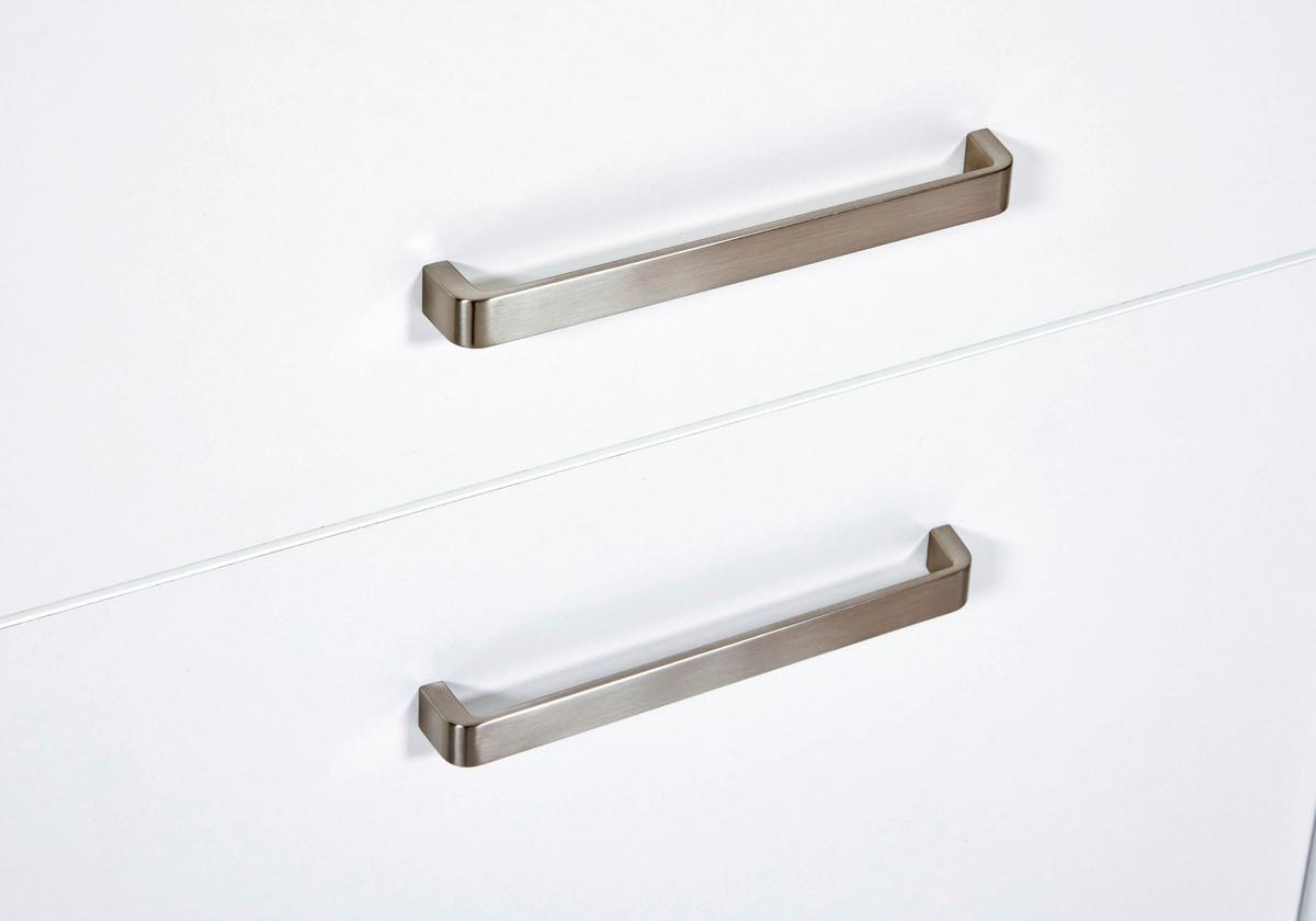 Geräteumbauschrank Sicilia Weiß/Eiche Artisan - Silberfarben/Weiß, MODERN, Holzwerkstoff/Metall (70/167/60cm) - Mömax