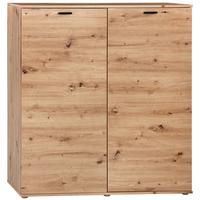 Ormarić Za Cipele Boot 2 - boje hrasta/crna, Moderno, drvni materijal/plastika (120/125/37cm) - Modern Living