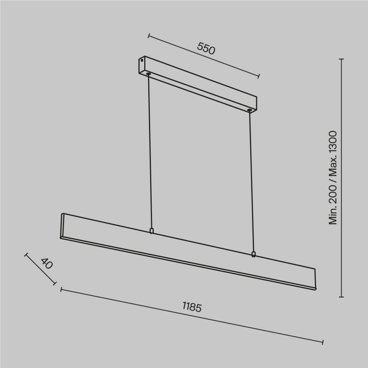 Pendelleuchte Step Schwarz max. 30 Watt - Schwarz, Basics, Metall (4/8/118,5cm) - MAYTONI