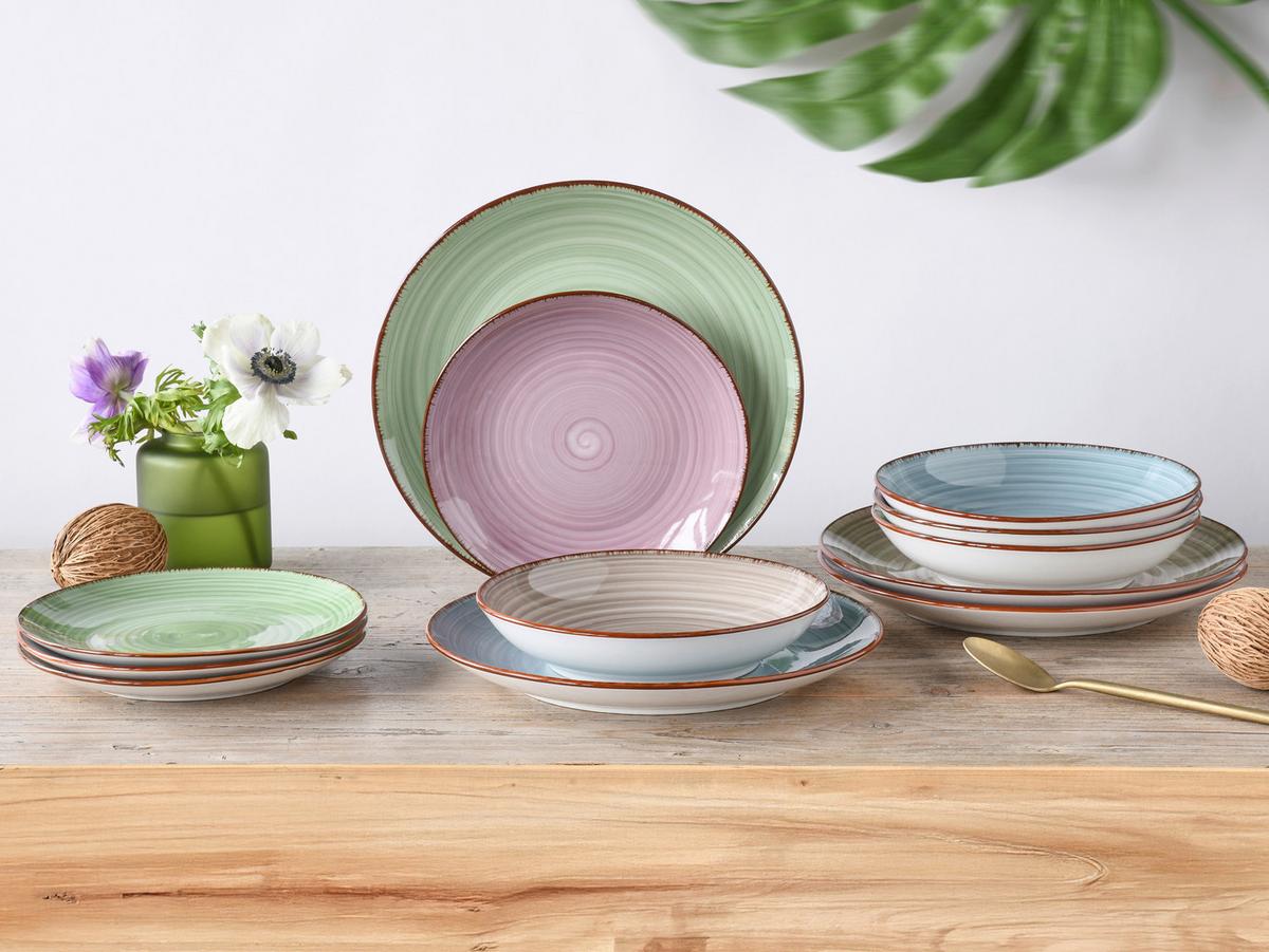 Jedilni Servis Samba, 12-Delni - večbarvno, Basics, keramika - Creatable
