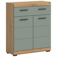 Midischrank Scout ca. 74x88x31 cm Salbeigrün - Salbeigrün/Eichefarben, MODERN, Holzwerkstoff/Kunststoff (74/88/31cm) - MID.YOU