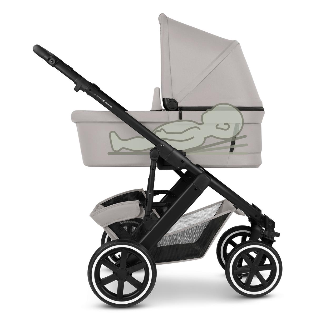 WÓZEK DZIECIĘCY - ZESTAW SALSA 5 AIR - czarny, Basics, metal/tkanina (63/118/95,5cm) - ABC Design