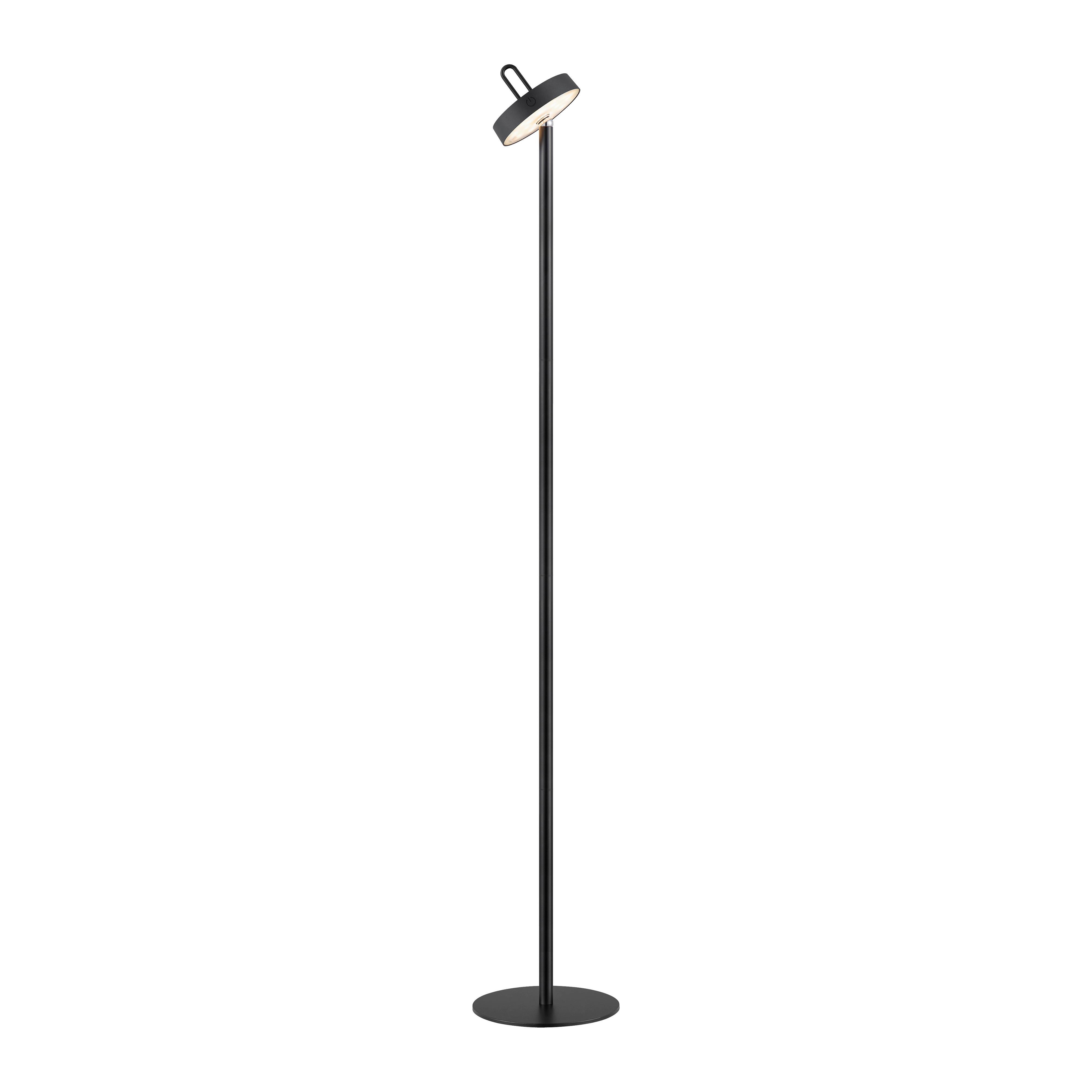 LED-Stehleuchte Amag Schwarz max. 1,5 Watt - Schwarz, MODERN, Kunststoff/Metall (18/18/125cm)