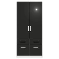 Ormar Sa Klasičnim Vratima Berlin - boja hroma/siva, Moderno, pločasti materijal/plastika (91/197/54cm) - Modern Living