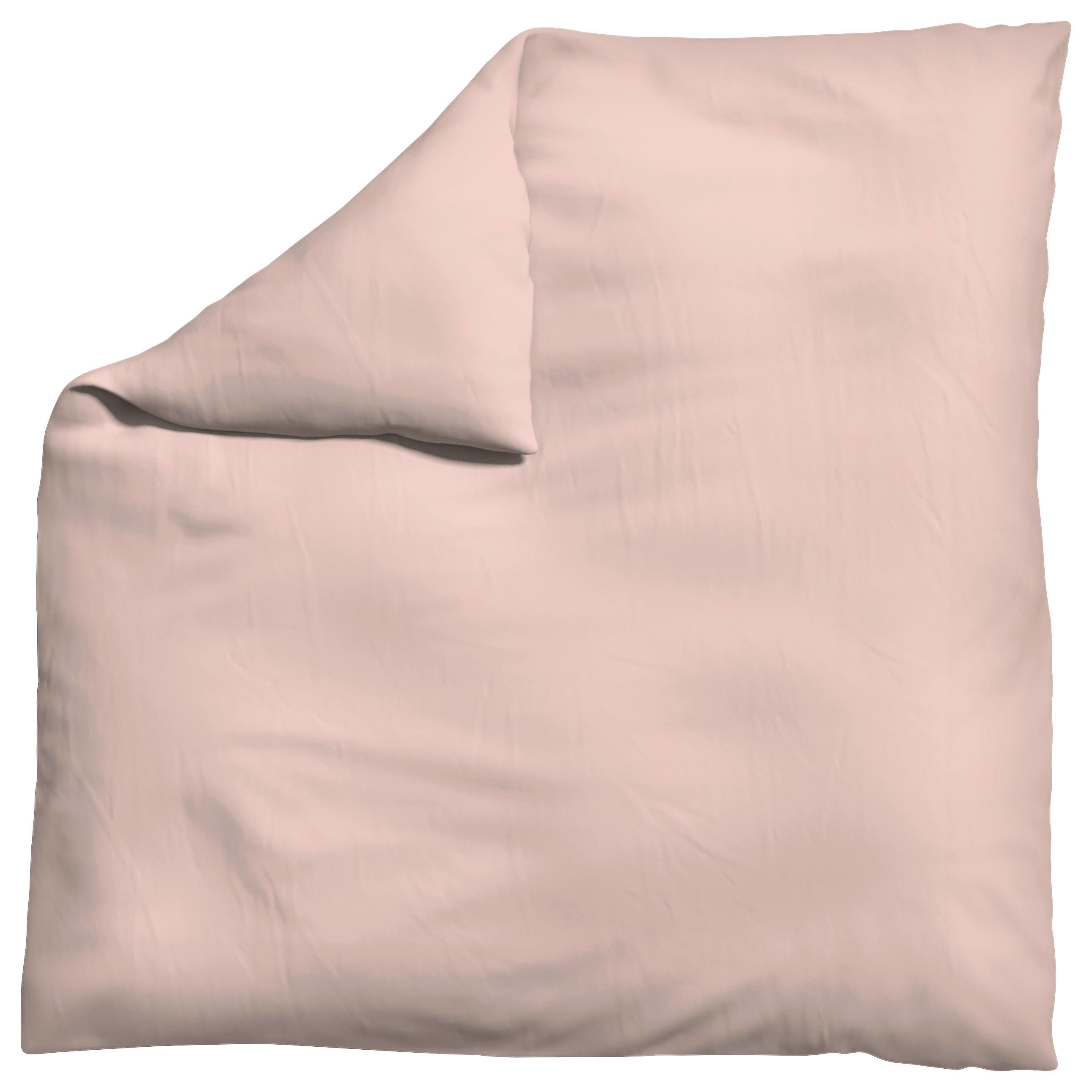 Bettdeckenbezug Woven Satin Hellrosa ca. 200x200cm - Hellrosa, Basics, Textil (200/200cm) - Schlafgut