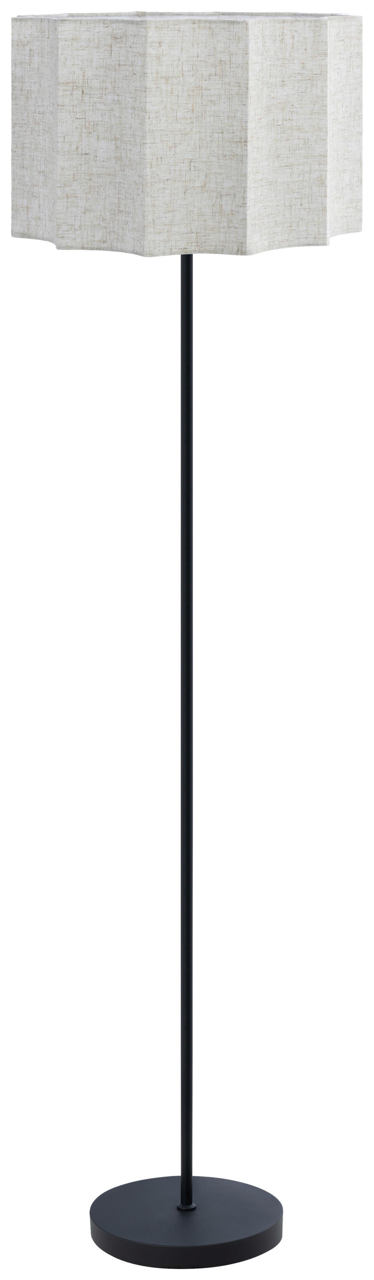 LAMPA STOJĄCA REBECCA - kolor naturalny/czarny, Trend, tworzywo sztuczne/metal (38/150cm) - Novel