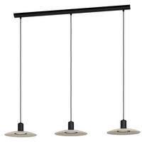 Hängeleuchte 39912_mayazes - Schwarz/Naturfarben, Design, Holz/Metall (105/25/150cm) - Eglo