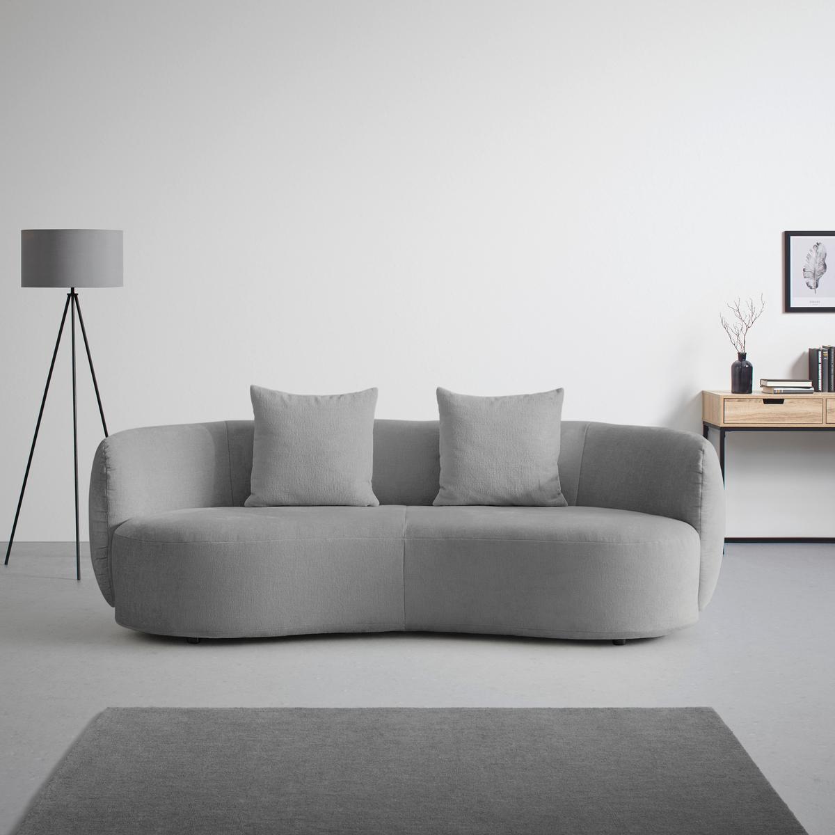 Bigofa Leonas Hellgrau - Hellgrau/Schwarz, MODERN, Kunststoff/Textil (235/72/110cm) - Premium Living