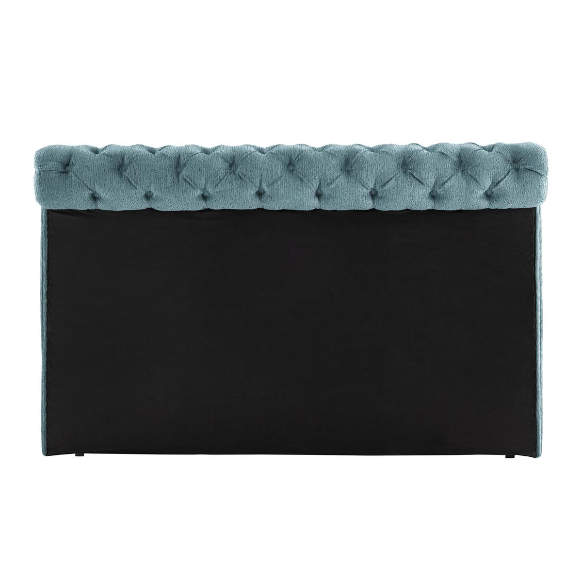 Boxspringbett Queen in Smaragdgrün ca. 180x200cm - Smaragdgrün/Chromfarben, Konventionell, Textil (180/200cm) - Premium Living