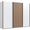 Ormar S Kliznim Vratima Andorra - bijela/boje grafita, Konvencionalno, drvni materijal/metal (300/218/65cm) - Premium Living