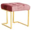 Hocker Rare Altrosa Samt - Goldfarben/Altrosa, Design, Textil/Metall (48/48/48cm) - Kayoom