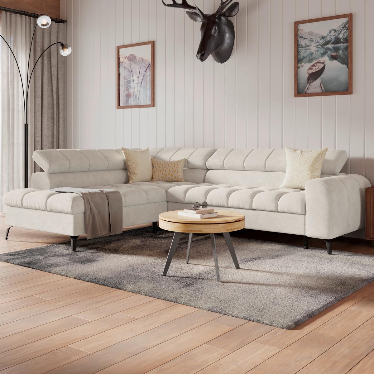 Coltar VOLF - crem/negru, Trend, plastic/textil (203/261cm) - Modern Living