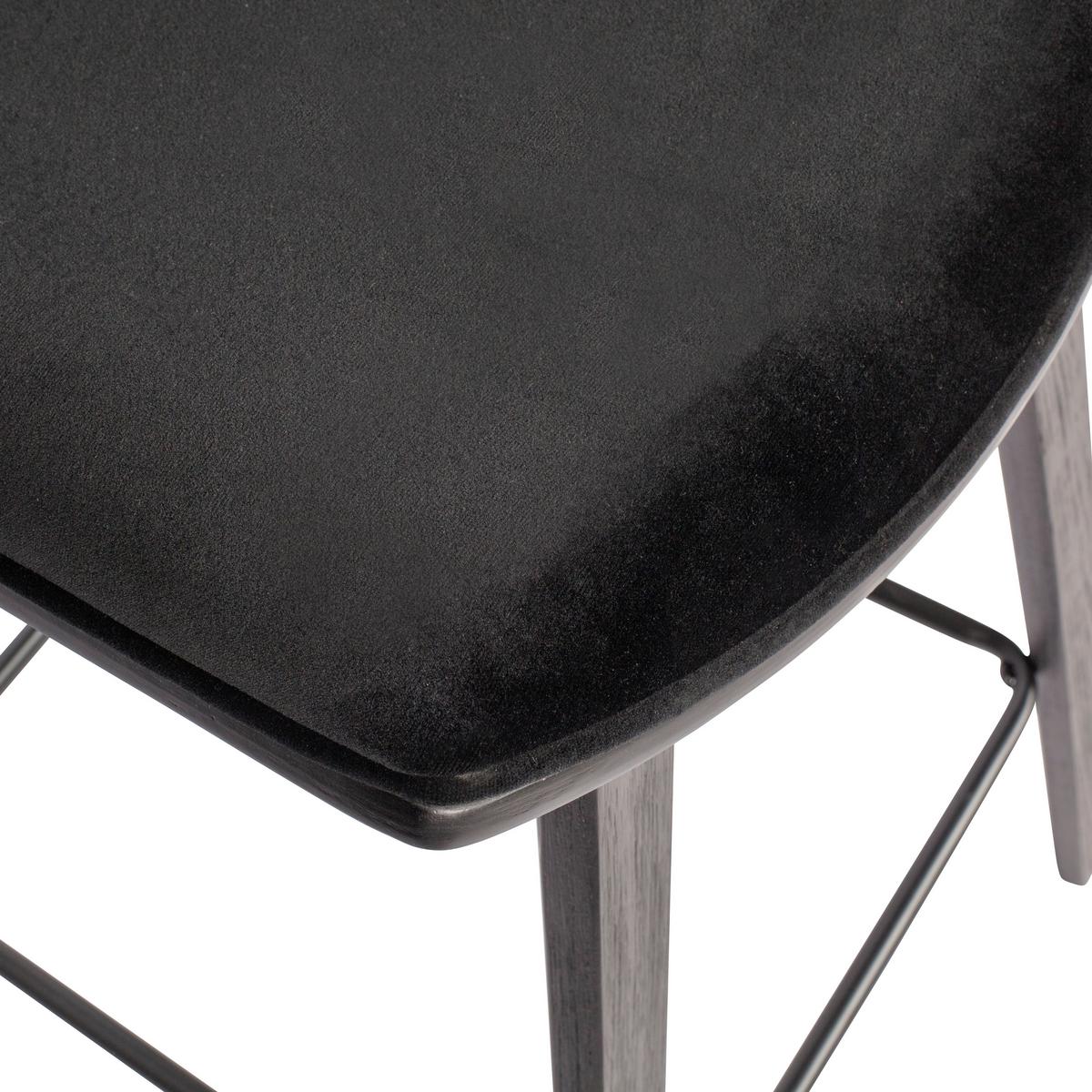 BARHOCKER-SET Senn Schwarz B: 42cm - Schwarz, MODERN, Textil/Metall (42/91/48cm) - Livetastic