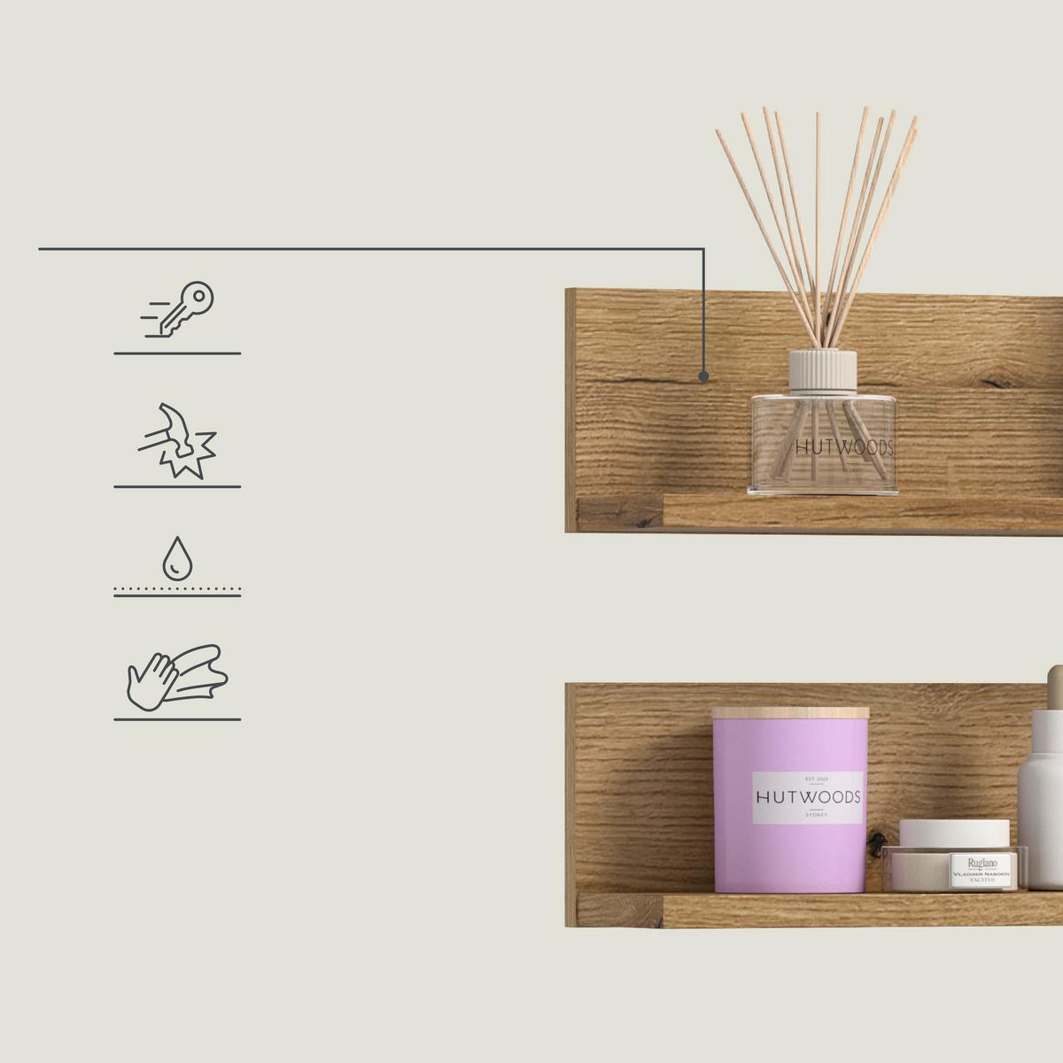 Badezimmer Aqua Eichefarben - Eichefarben, Trend, Holzwerkstoff (51/12/14cm) - MID.YOU