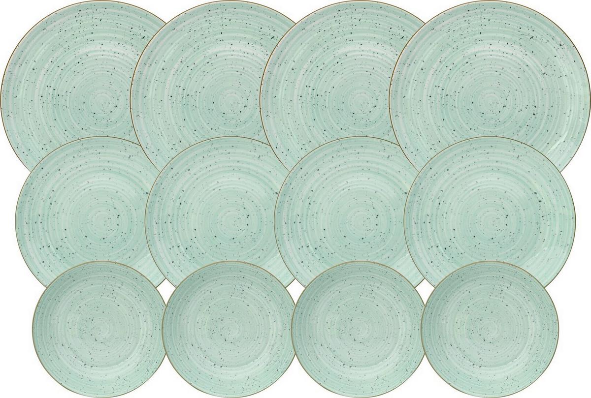 Serviciu de masă 12/1 TINA -BASED- - verde mentă, Konventionell, ceramică - Best Price