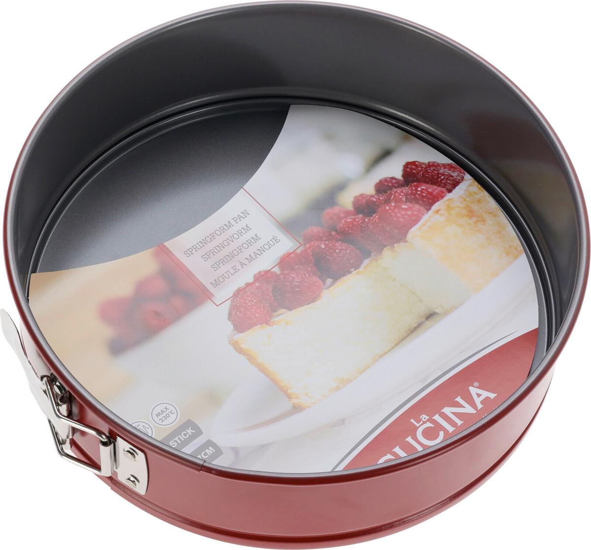 Kapcsos Tortaforma Red - piros, fém (24/6,8cm)