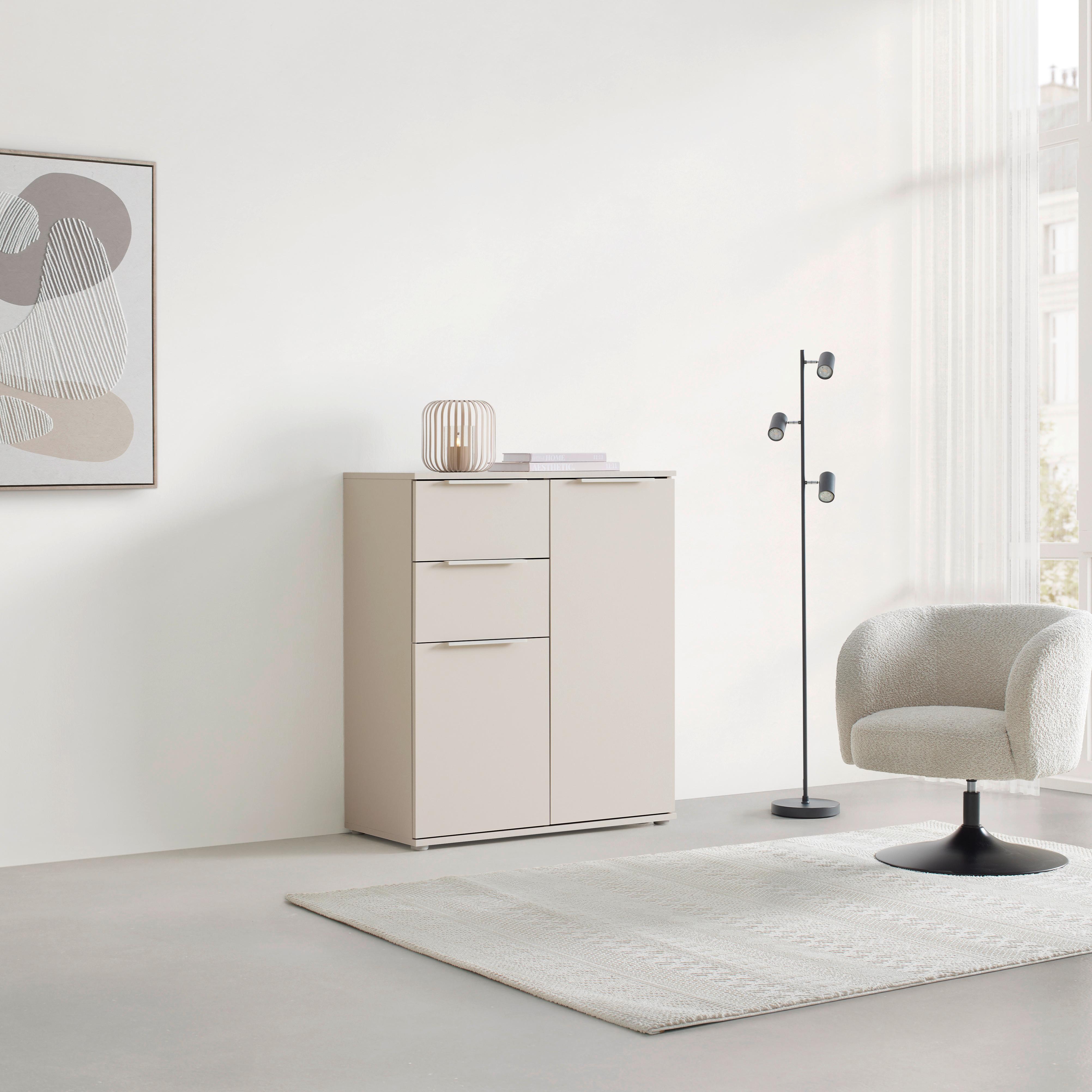Kommode Dune 2 Kaschmirfarben - Kaschmir, MODERN, Holzwerkstoff/Metall (80/95/38cm) - Mömax