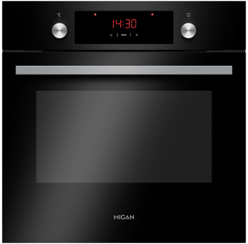Einbaubackofen 90430 - Schwarz, Basics (59,5/59,5/57,5cm) - Mican