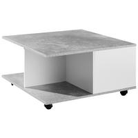 Klubska Miza Couchtisch - siva/bela, Moderno, umetna masa/leseni material (70/70/36,5cm) - MID.YOU