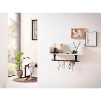 Stenski Regal Ella, Bela - bela, Design, leseni material (59,8/31,5/13,5cm) - MID.YOU