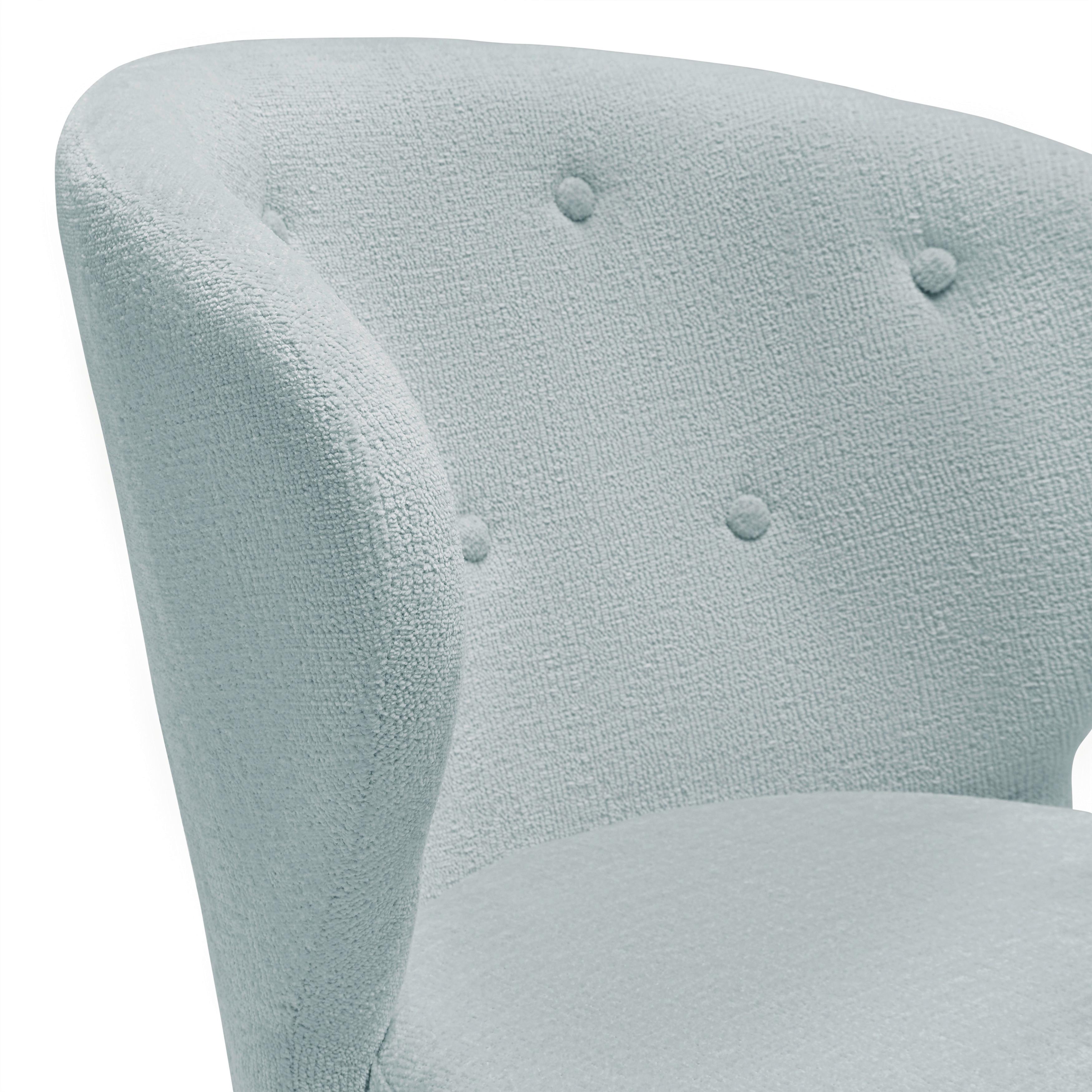 FÅTÖLJ FLORIS -TREND- - Graublau/svart, Romantik / Lanthus, metall/trä (67/77/73cm) - Mömax