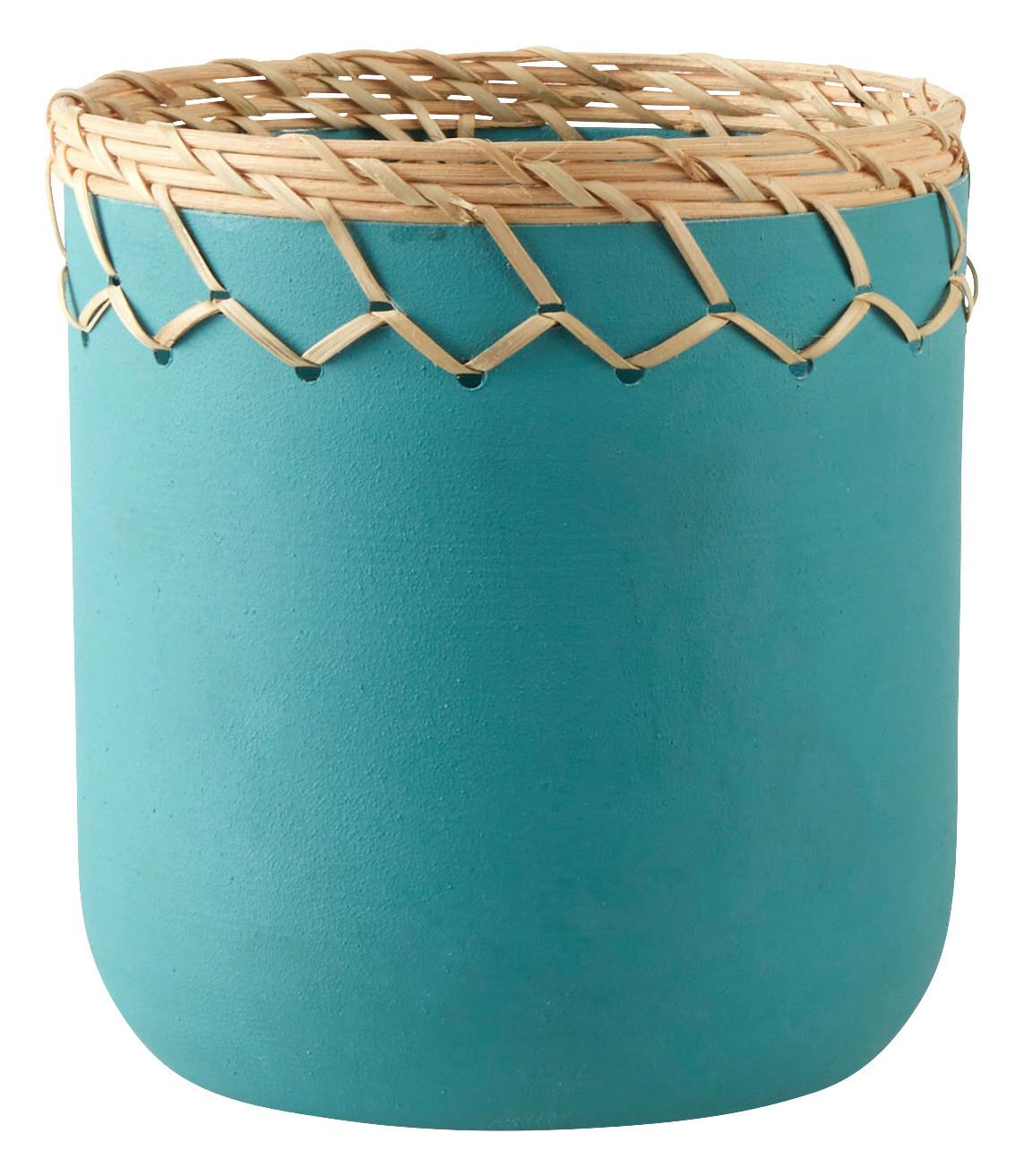 Übertopf Nature In Pastelblau - Pastellblau, Trend, Metall (15/17cm) - Modern Living