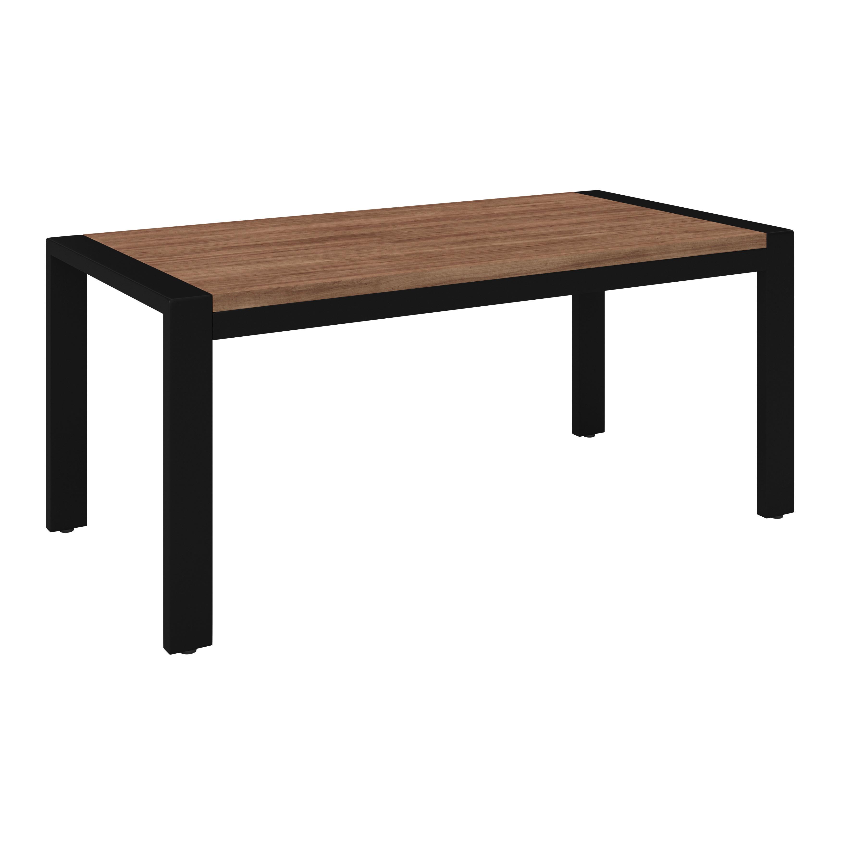 Esstisch Aleya Walnussfarben MDF ca. 180x90 cm - Schwarz/Braun, MODERN, Holz/Holzwerkstoff (180/76/90cm) - Bessagi Home