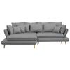 Kutna Garnitura Monte - siva/prirodne boje, Romantično / ladanjski, tekstil/drvo (181/283cm) - Premium Living