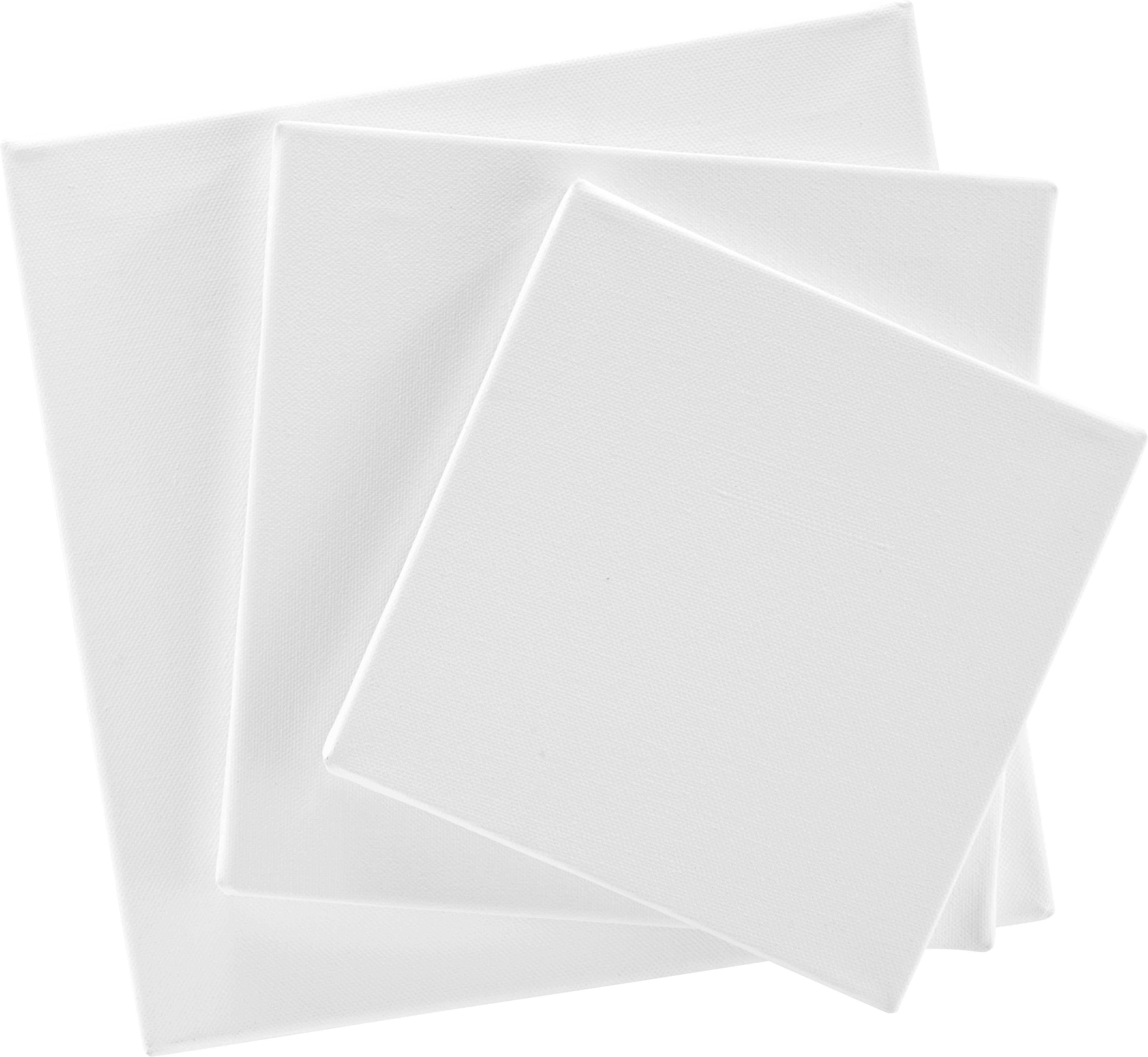 Keilrahmen Artist Canvas in Weiss, 3er-Pack - Weiss, Holzwerkstoff/Textil (20/20cm) - Modern Living