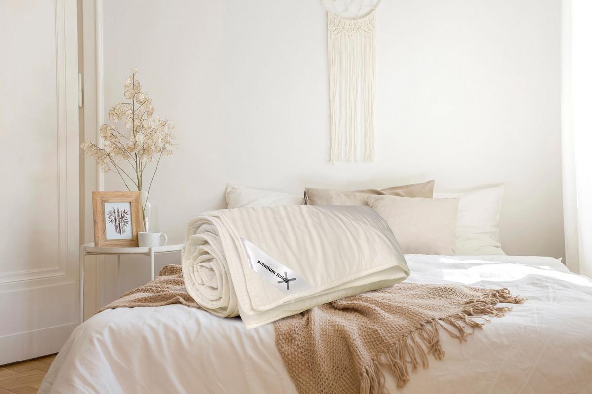 Pilotă Green Future Bambus cca. 200/220 cm - alb, Basics, textil (200/220cm)