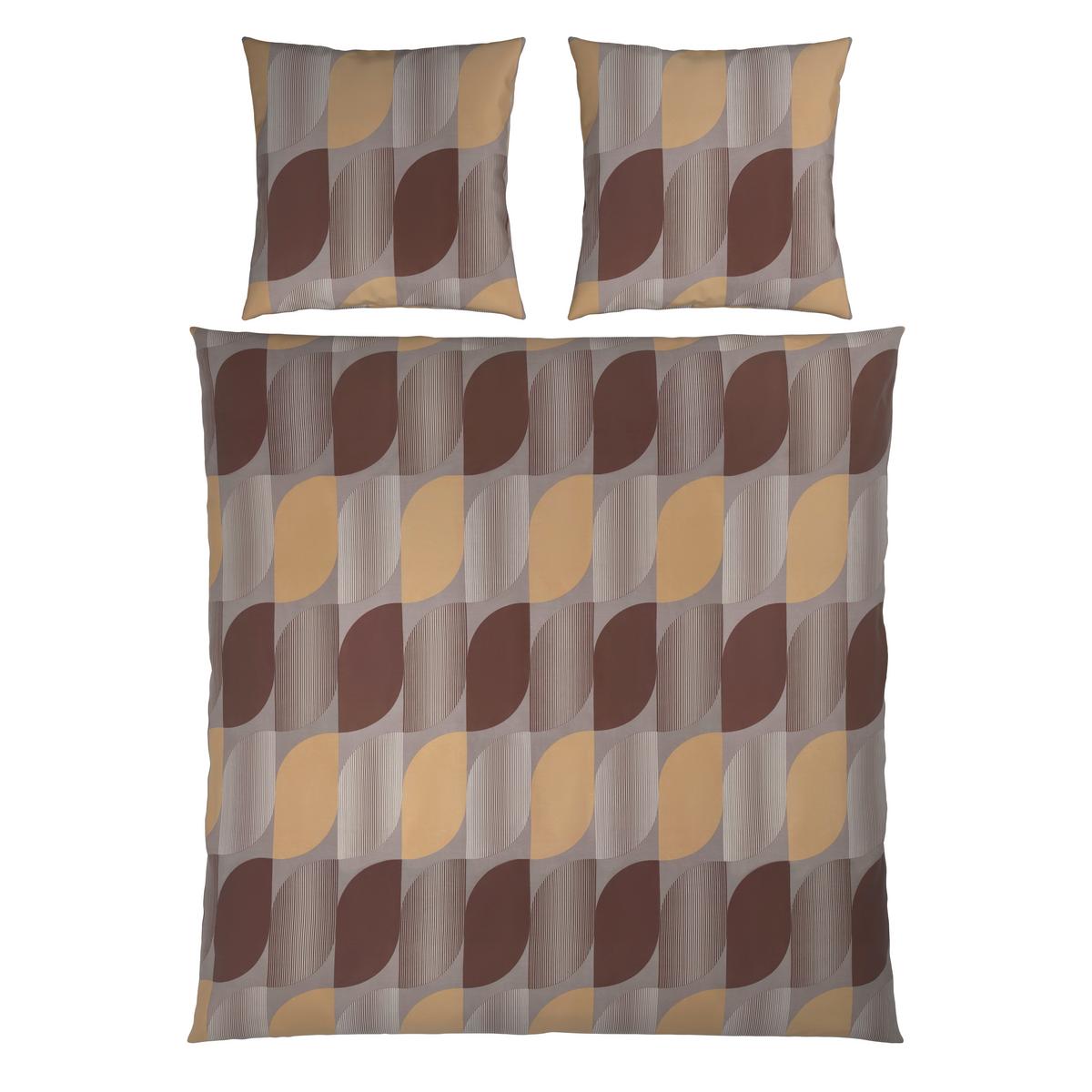 Bettwäsche Gala XXL Grau/Beige ca. 200x200cm - Champagner/Dunkelgrau, Textil (200/200cm) - Mömax