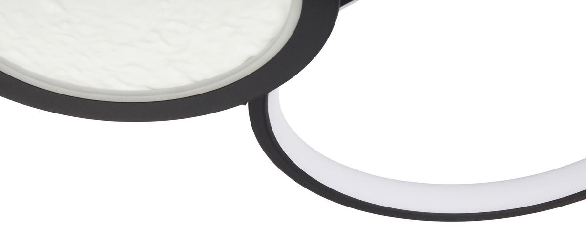 LED-Deckenleuchte Rund Schwarz max. 40 Watt - Schwarz, MODERN, Kunststoff/Metall (86/32/4,5cm)