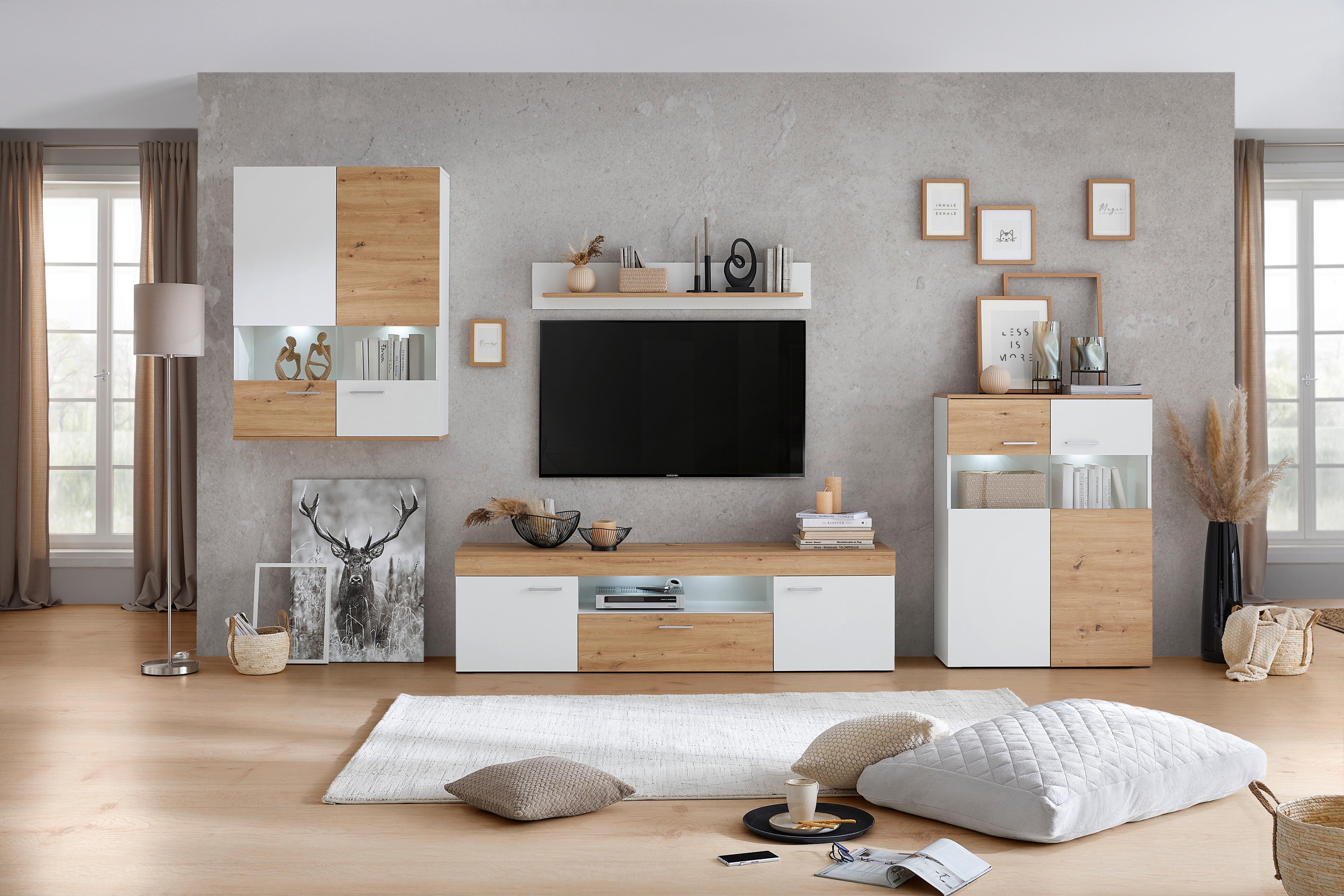 Zidna Polica Valencia - Moderno, drvni materijal (120/20/16,6cm) - Modern Living